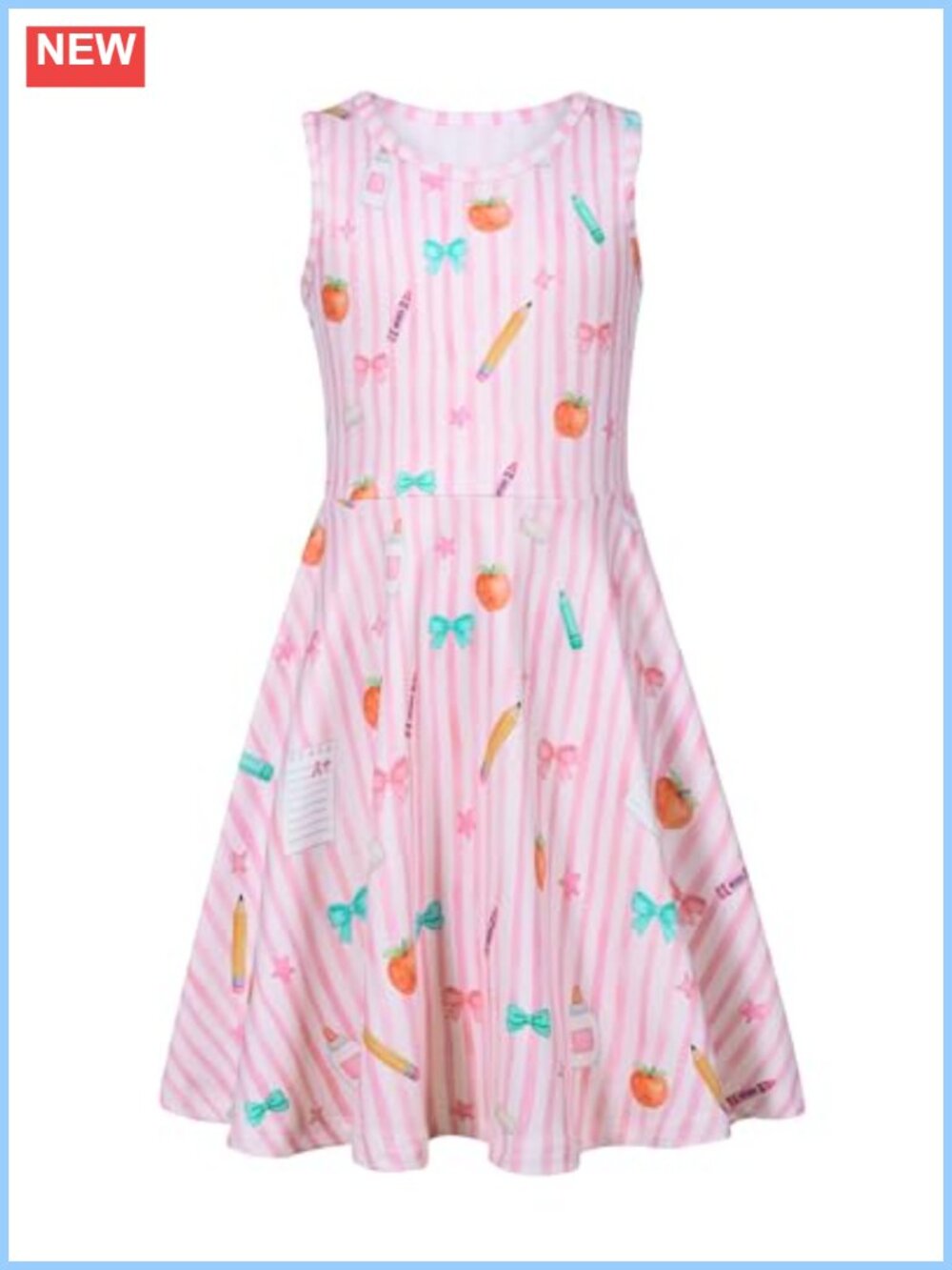 Girls Sleeveless Floral Swing Dress Casual Party Sundress Size 4-15